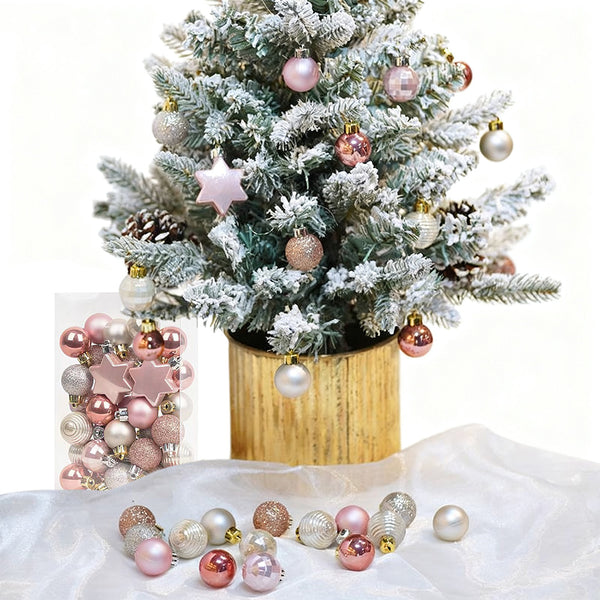 33Pcs Christmas Tree Baubles – Decorations for Holiday Party and Wedding