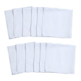 12 PCS Soft Cotton Handkerchiefs with Satin Border for Pocket and Travel