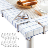 12Pcs Stainless Steel Tablecloth Clips Desk Table Cloth Cover Clamps Holder Party Wed