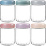 6 Pcs Overnight Oats Containers with Lids Glass jars with Airtight Lids for Snacks Yogurt