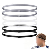 6 PCS Slim Elastic Sport Headbands Thin Strechy Hairbands Men Women Gym Football
