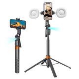 AI Face Tracking Selfie Stick Tripod 360 Auto Tracking Phone Stand with Light