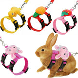 4Pcs Adjustable Bunny Rabbit Harness and Leash Set Small Pet Cute Vest Harness Leash for Bunny Small Pets