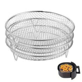3Pcs Air Fryer Accessories Stackable Stainless Steel Airfryer Basket