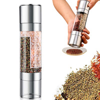 2-in-1 Stainless Steel Salt & Pepper Grinder – Adjustable Spice Mill for Kitchen