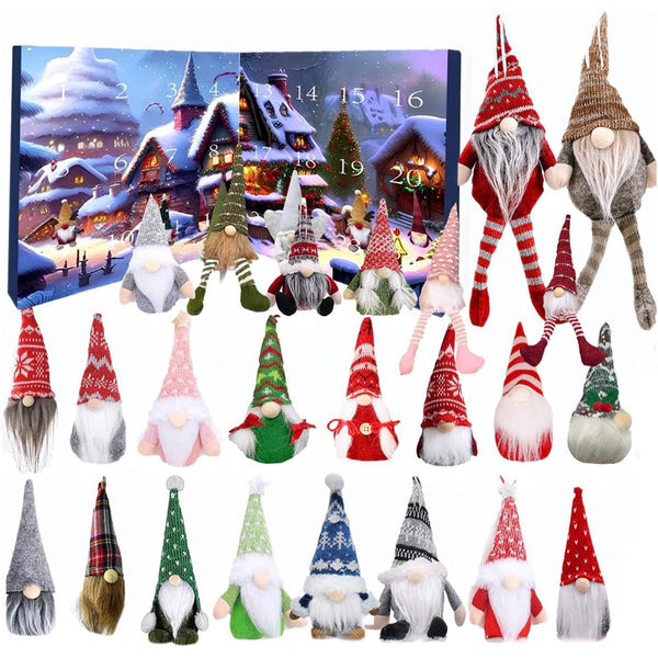 24 Days Christmas Gnome Advent Calendar Countdown Calendar Christmas Gnome Decorations