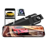 10 Inch 4K Dual Dashcam Front Rear Camera for Car