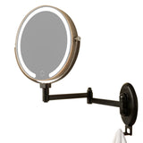 Extendable Wall Mirror LED 7X Magnification 3 Color Modes for Makeup