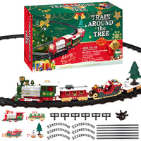 Hanging Christmas Train Toy Set – With Lights Music and Track for Kids