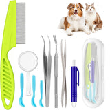 12 in 1 Stainless Steel Tick Removal Tool Kit for Dogs Cats