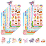 24 Sheets Stickers Cute Stickers Variety Pack for DIY School Supplies Luggage