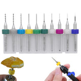 10 PCS 0.1 to 1.0 mm Tungsten Carbide Micro Drill Bit Set for PCB Crafts