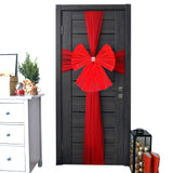 Large Red Christmas Door Bow – Outdoor Holiday Home Decoration