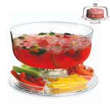 6 IN 1 Modern Design Multi Functional Cake Stand & Dome Plastic Cover Salad Bowl