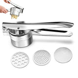 Manual Potato Ricer Juicer Stainless Steel with 3 Interchangeable Discs