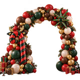 114 PCS Christmas Balloon Arch Garland Kit with Red Green Foil Balloons