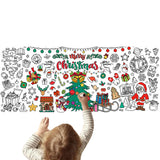Xmas Giant Coloring Paper Tablecloth Banner Christmas Poster Crafts