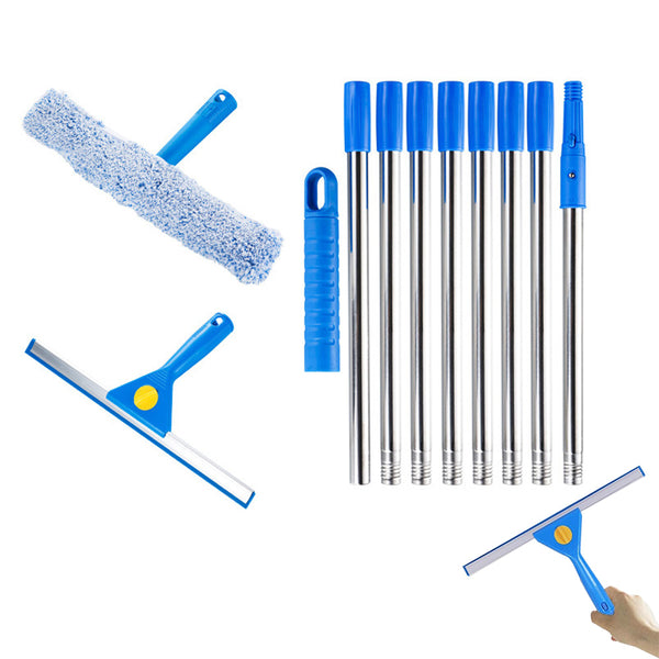 3.1m Extendable Window Squeegee Cleaner with Long Handle for Glass & Car