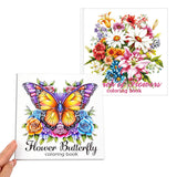 Set of 2 Coloring Books Floral Butterfly 24 Designs Each