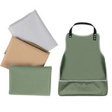 3 PCS Waterproof Washable Adult Bibs with Crumb Catcher Pockets