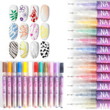 12-Color DIY Nail Art Pen Set Dotting & Drawing Pens for Manicure