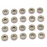 20 PCS Carbon Steel 608ZZ Bearings for 3D Printers Skates Bikes