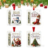 4 PCS Christmas Cash Gift Holder Ornaments with Ribbons for Decorating