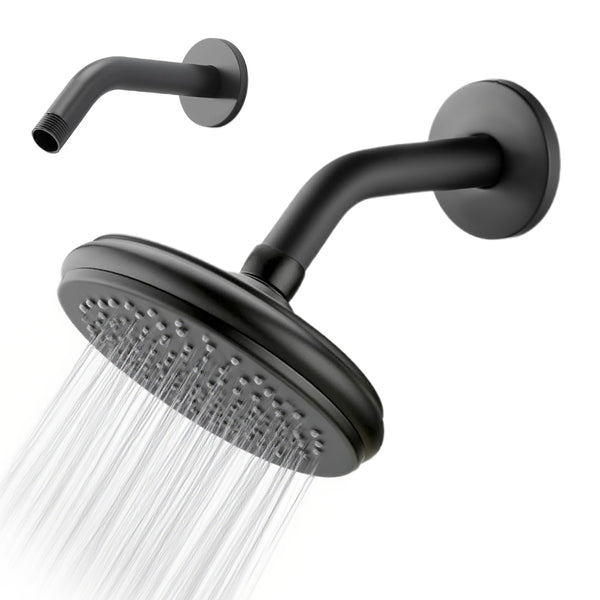 Matte Black 15cm Wall-Mount Shower Arm Replacement for Angle Shower Head
