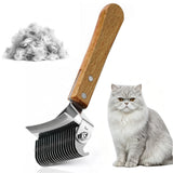 Cat Brush for Long Haired Cats Double Sided Dematting Undercoat Rake for Persian Ragdoll Maine Coon