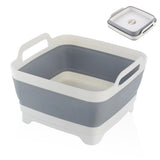 Collapsible Dish Basin with Drain Plug RV Camping Sink
