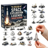 Acrylic Space Rocket Advent Calendar 24 Day Countdown Display Box