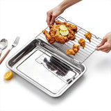 Crisper Pan and Rack Set Stainless Steel for Oven Baking Grilling