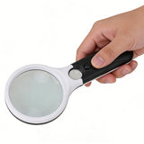 Double Lens Magnifying Glass With Light Handheld Beauty Magnifying Lamp