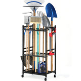 Garden Tool Organizer Yard Tool Tower Rack for Garage Organization and Storage