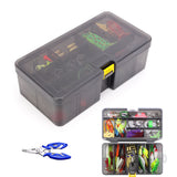 169PCS Fishing Lures Kit with Tackle Box Baits Hooks Sinkers & Fishing Pliers