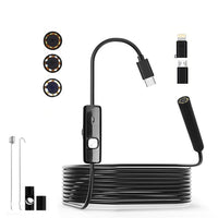 HD Endoscope Camera with 8 LED Lights Adjustable Snake Borescope Inspection