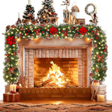2.7M Christmas Garland with 50 LED Lights Artificial Rattan for Home Outdoor