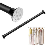 Tension Rod No Drill Telescopic Carbon Steel for Wardrobe Window Bathroom