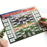 World Cup Schedule Poster Football Merchandise Decorations Soccer Match Decor Wall Chart