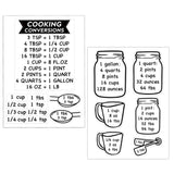 Kitchen Conversion Chart Sticker Transparent