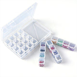 28 Compartment Plastic Storage Box for Jewelry Beads