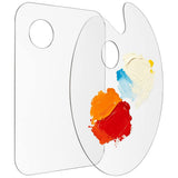 2Pcs Acrylic Paint Palette with Thumb Hole Clear Paint Pallet for Watercolor Acrylic Oil Paint