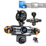 1080P 5 Channel Dash Cam WiFi Front Rear Left Right Inside Car
