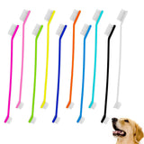 10PCS Pet Toothbrush Dual End Long Handle for Dogs Cats