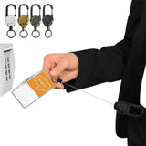 4Pcs Retractable Keychains Multitool Carabiner Badge Holders