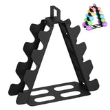 Black Metal 4 Tier A-Frame Dumbbell Rack Multi-Slot Weight Stand