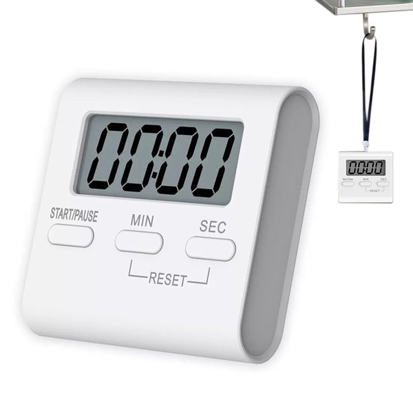 Digital Kitchen Timer with Loud Alarm LCD Display for Cooking and Study
