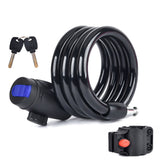 Anti-Theft Security Bike Cable Lock with Mounting Bracket and 2 Keys