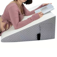 Vacuum Packed Triangular Wedge Pillow for Sleeping and Body Support