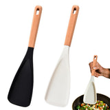 2PCS Silicone Cooking Spoons with Wood Handles